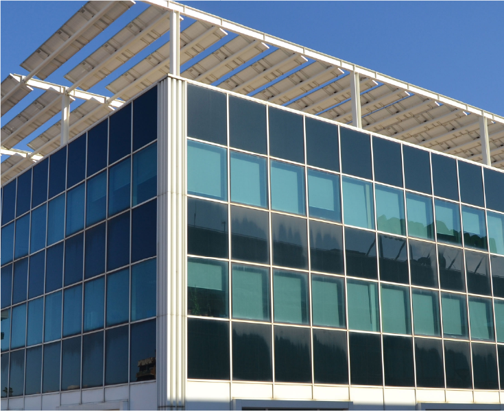 Fronte di un palazzo realizzato dall'azienda