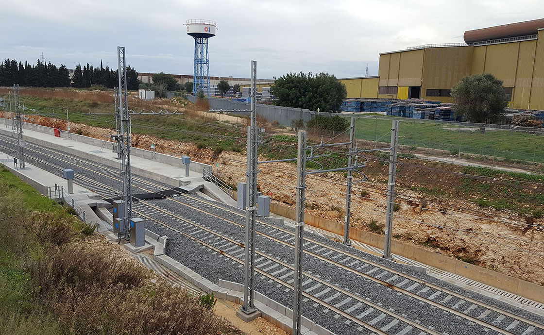 Tratto dei lavori realizzati sulla linea ferroviaria Bari S.Andrea-Bitetto