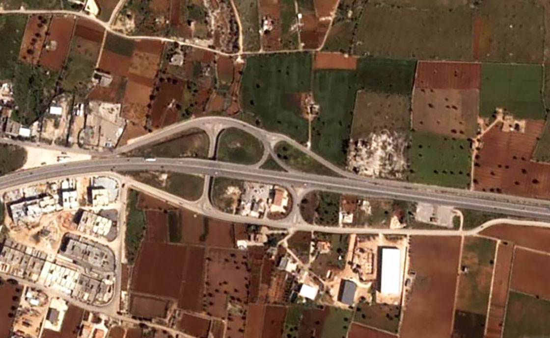Panoramica dall'alto dello svincolo Polignano sud