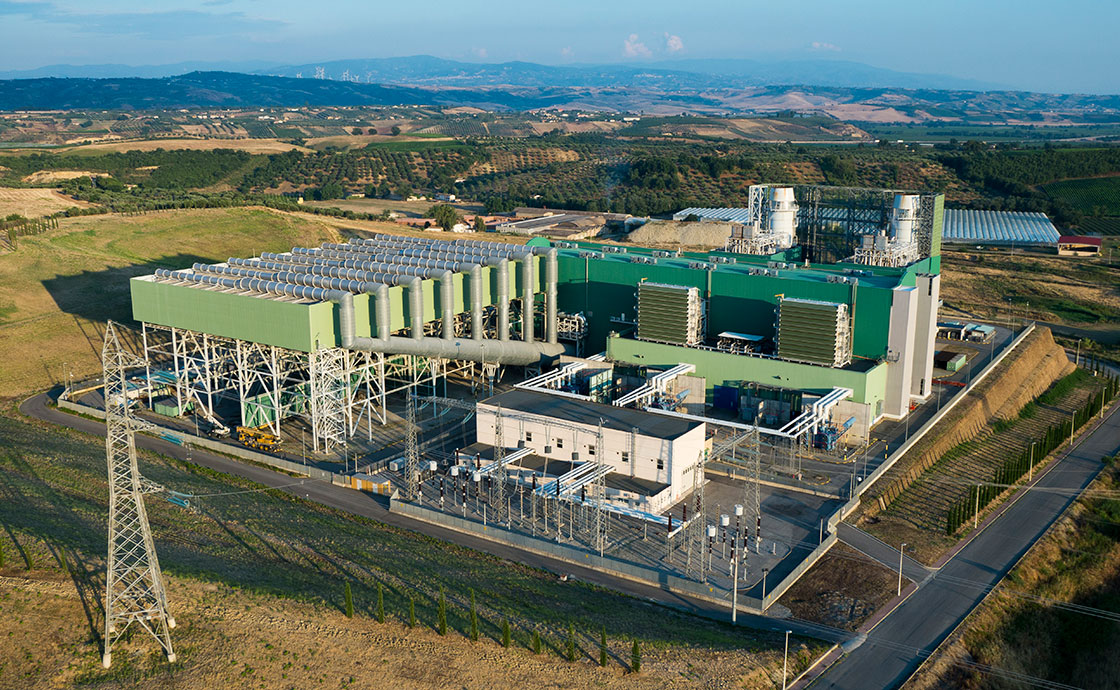 Centrale Termoelettrica di Altomonte vista dall'alto del cantiere