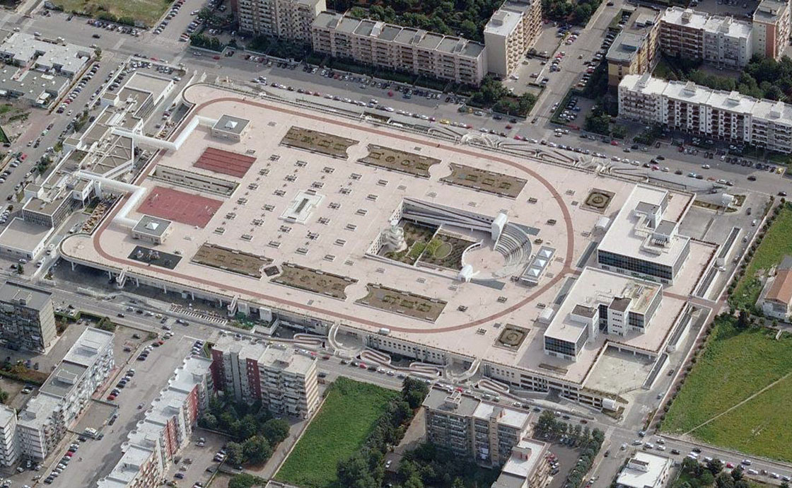 Centro Commerciale Japigia Bari vista dall'alto