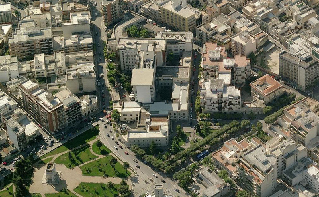 Vista dall'alto ospedale Andria