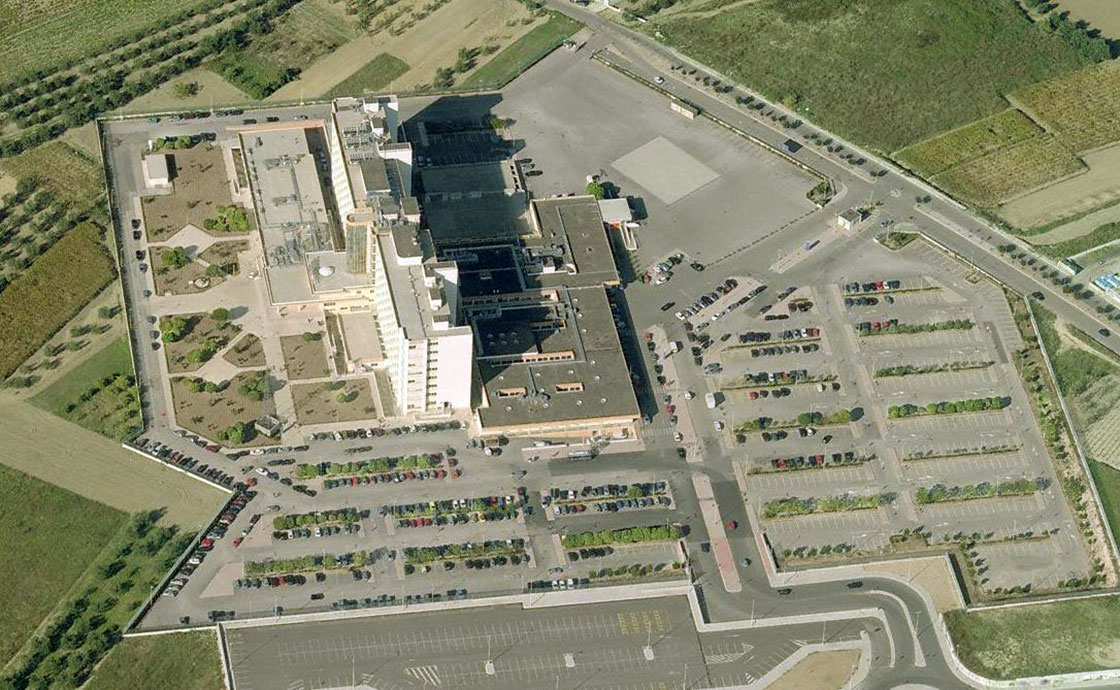 Vista dall'alto ospedale di Barletta