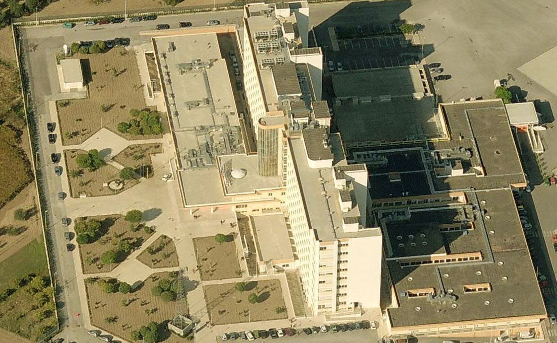 Vista dall'alto ospedale di Barletta