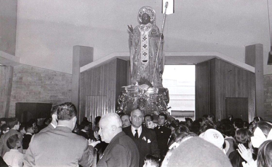 Visita della statua di san Nicola in parrocchia (16 maggio 1961)